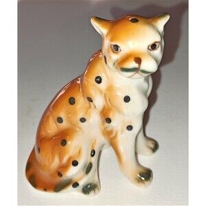 Vintage Porcelain Cheetah Jaguar Leopard Figurine UCGC Taiwan